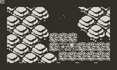 An Asobimon battle running on Playdate